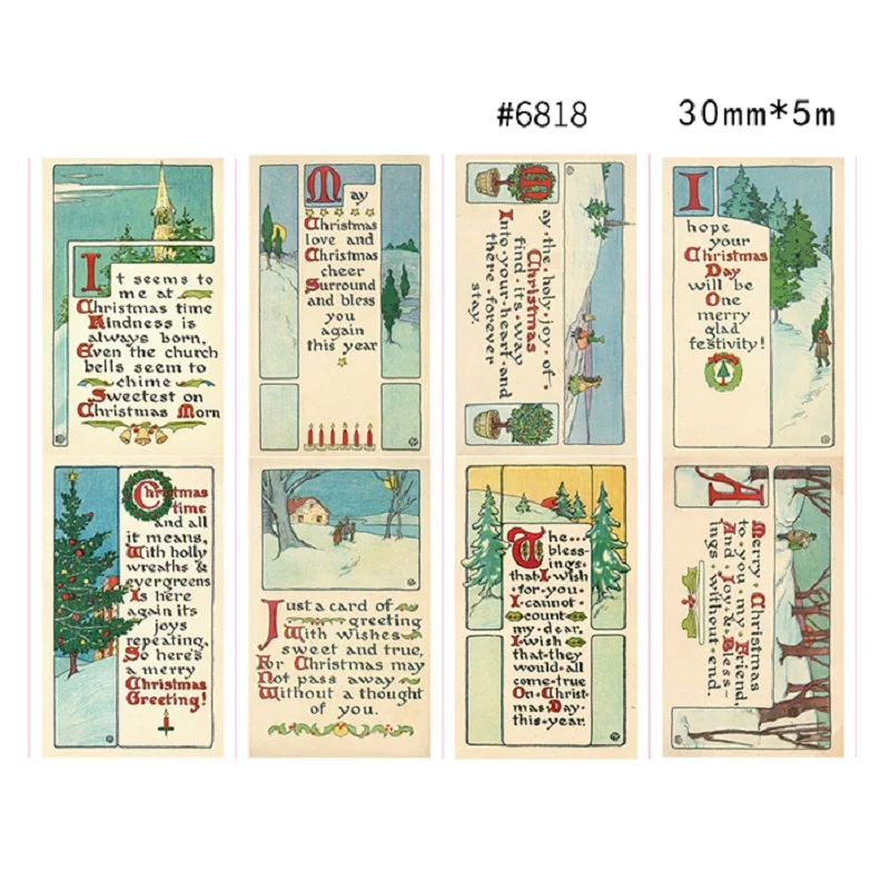 Christmas Series Washi Tape Holiday Washi Tape Deer Washi Paper Tape DIY Decoration Washi Tape