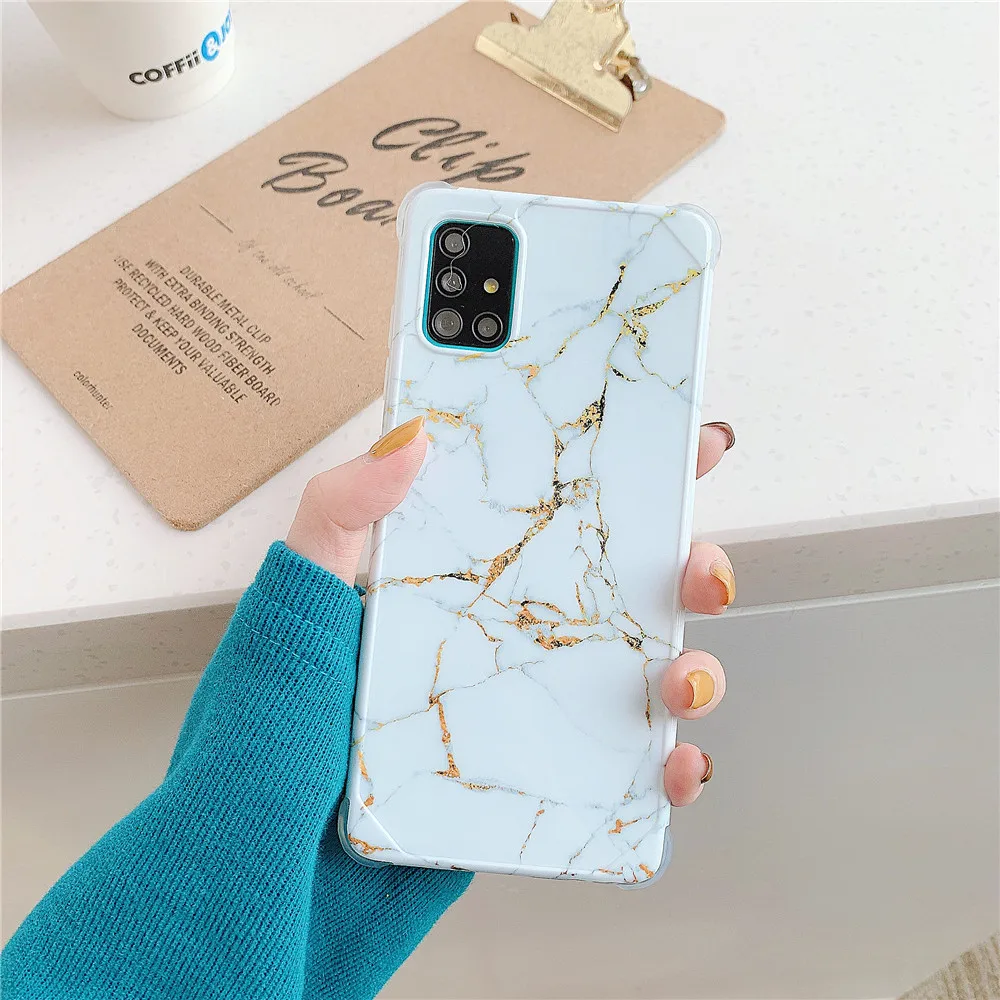 kawaii phone case samsung Cao Cấp Đá Cẩm Thạch Ốp Lưng Dành Cho Samsung Galaxy Samsung Galaxy S20 FE Note 20 Cực A51 A71 S10 Note 10 Plus A50 A10 A20 s21 S22 Ốp Viền Chống Sốc kawaii samsung cases