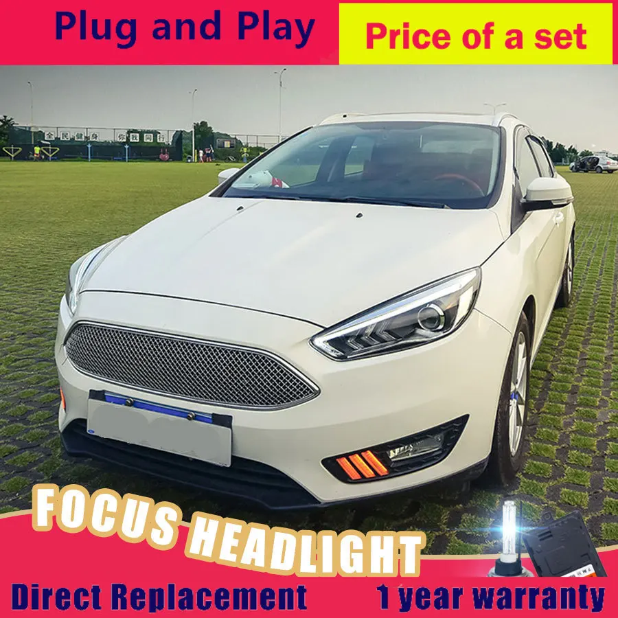 Car Styling for Ford FOCUS Headlights 2015-on New LED Headlight DRL Head Lamp Low Beam High Accessories | Автомобили и мотоциклы
