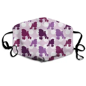 

Mouth Mask Purple Poodle Polka Dot Print Masks - Breathable Adjustable Windproof Mouth-Muffle, Camping Running for Women and Men