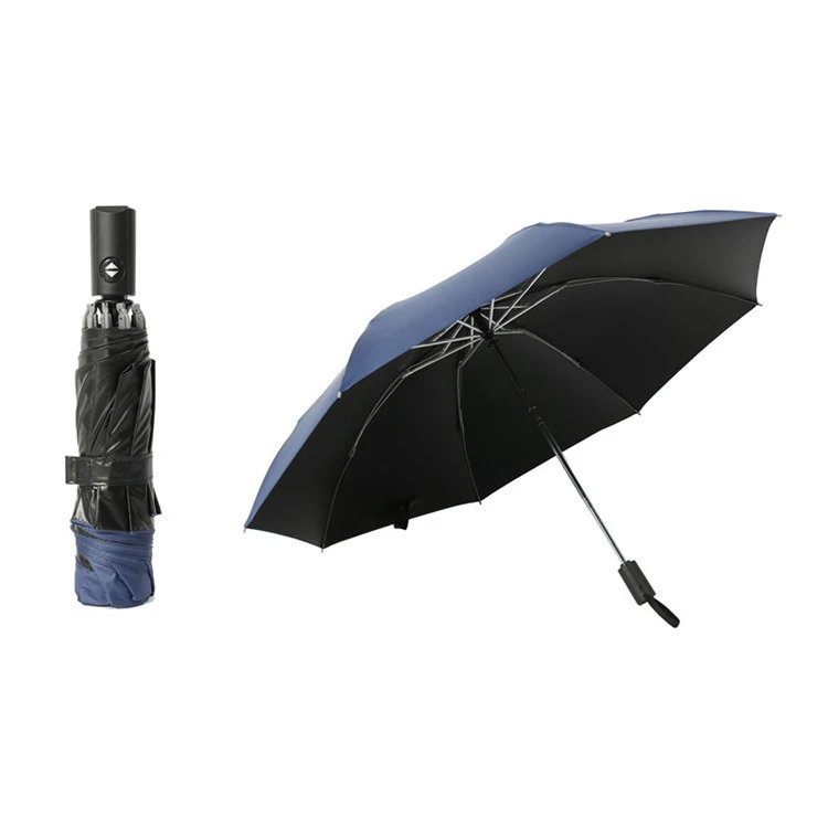 Полностью автоматический обратный зонт складной дождевик трехслойный мужской/женский атмосферостойкий зонтик автоматически открывается