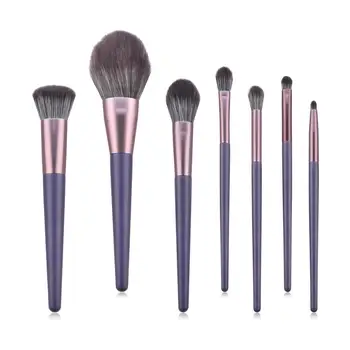 

7Pcs Makeup Brush Set Loose Powder Foundation Brush Eye Shadow Lip Cosmetics Beauty Tools Drop Shipping Pincel Maquiagem Purple