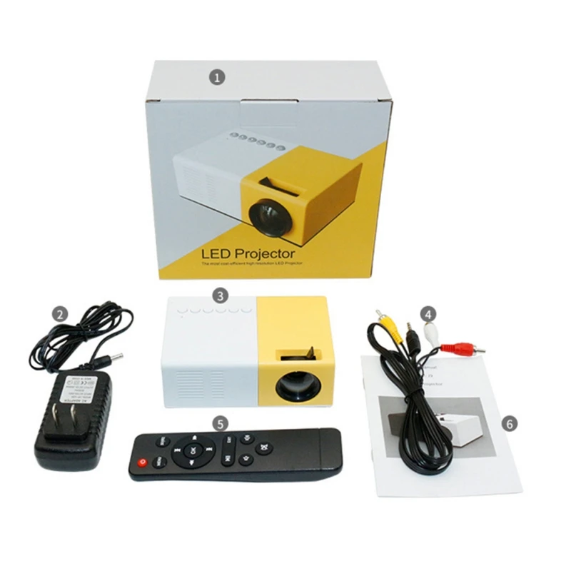 

LED Projector Audio 600 lumen YG300 HDMI USB Mini Projector Home Media Player Home Theatre System Entertainment Equipment