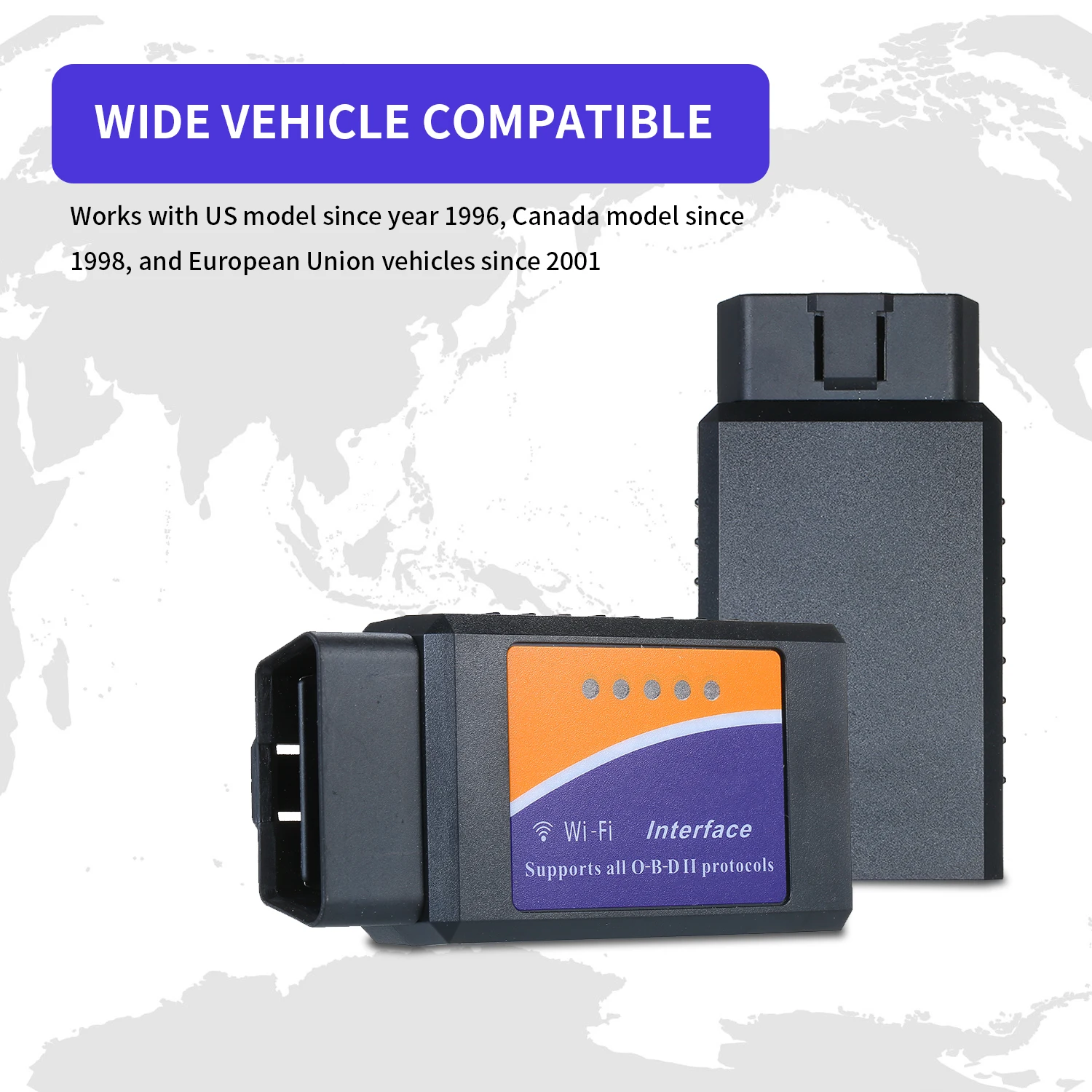 OBD2 elm327 сканер автомобильный Wi-Fi мини-считыватель кодов Сканер адаптер проверка двигателя светильник диагностический инструмент совместим с iOS Android