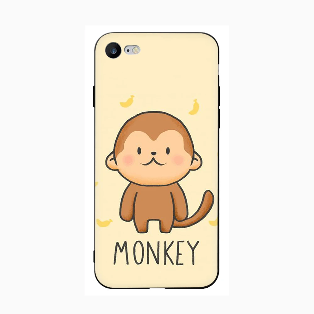 monkey Silicone Phone Case for iphone 5 5s SE 2020 6 6s 7 8 Plus X XR XS 11 12 Pro Max 12 Mini