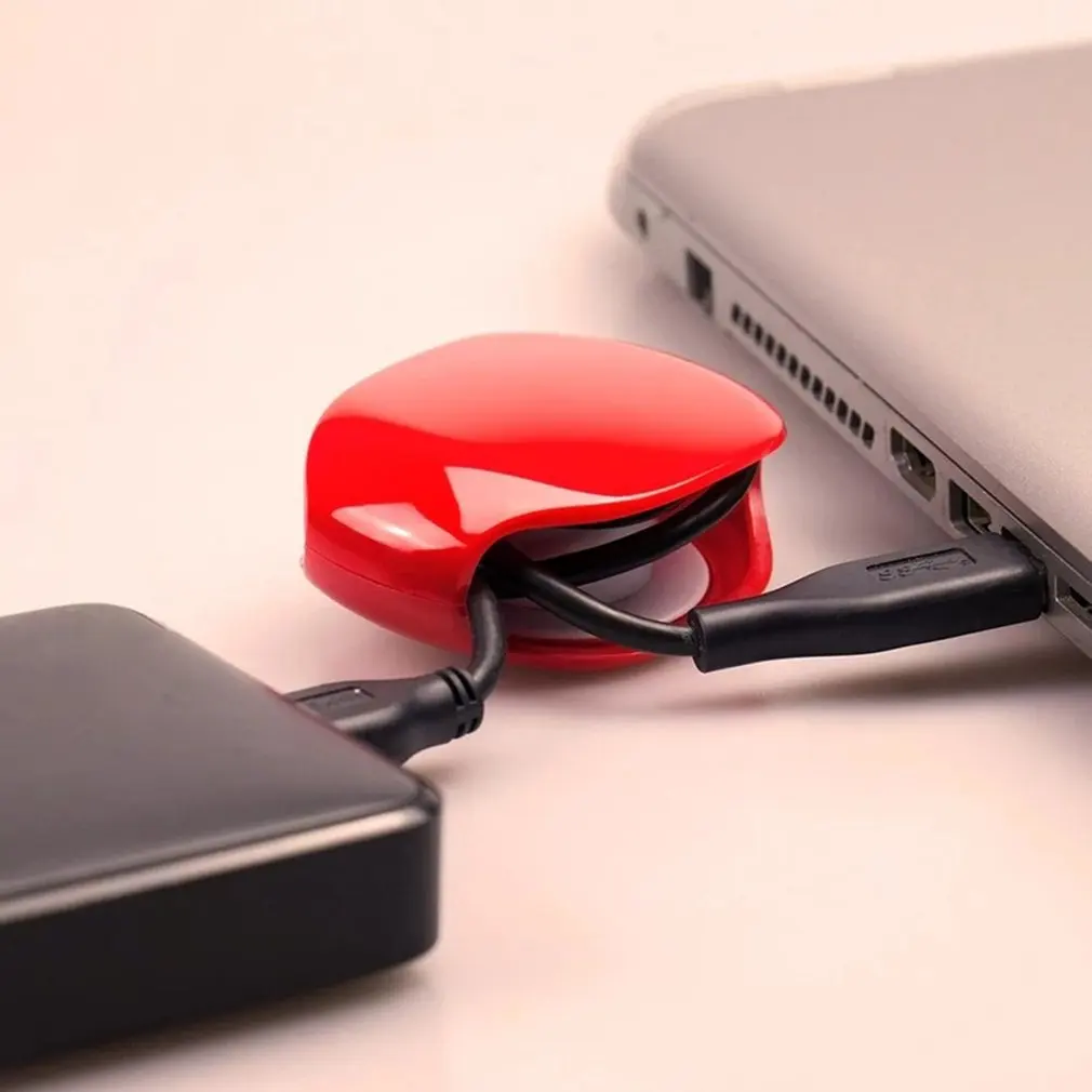 Automatic Take-Up Winder Mobile Phone Headset Data Cable Charging Line Storage Box Professional