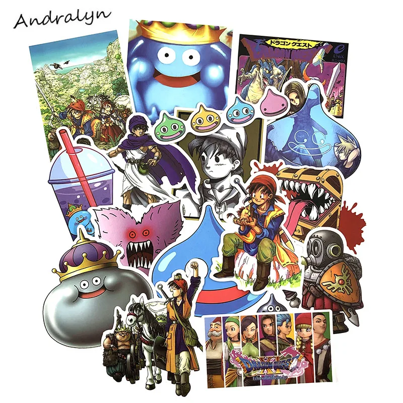 16 шт./компл. из мультфильма Dragon Quest Игры наклейки для DIY Чемодан ноутбук холодильник для мотоциклов и автомобилей для детей Стикеры с лыжником