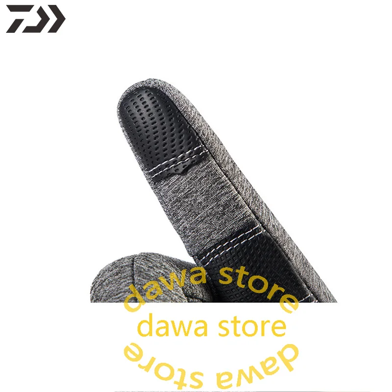 Daiwa водонепроницаемые теплые рыболовные перчатки мужские зимние альпинистские противоскользящие полный палец светодиодный пальцевой светильник перчатки дышащая молния одежда