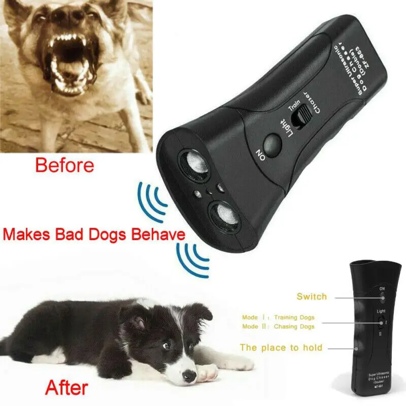 New Pet Dog Training equipment Ultrasound Repeller 3 in 1 Control Trainer Device Anti Barking Stop Bark Deterrents