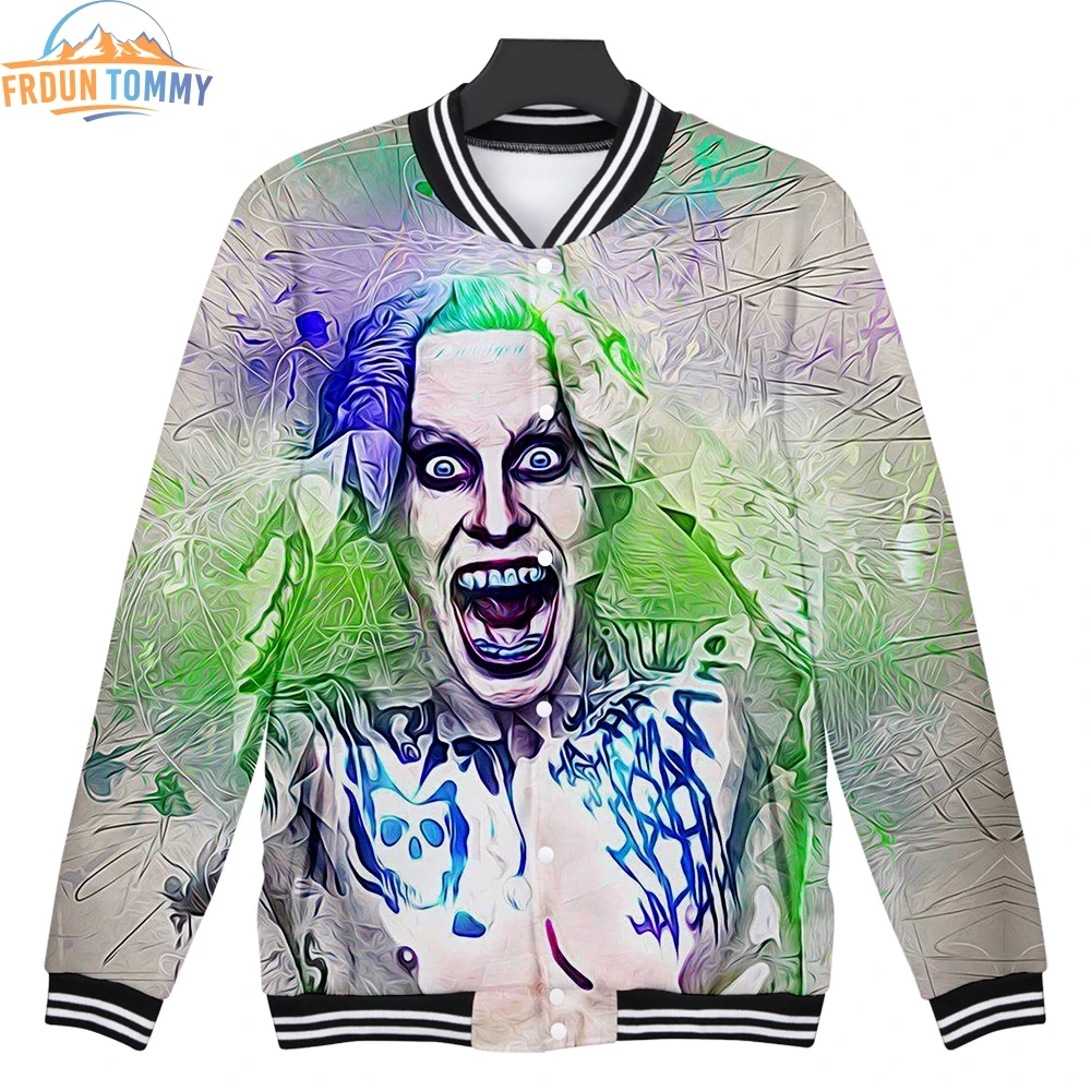 

2019 New style The Joker 3D printing fashion Casual Baseball Jacket Women and men Warm and comfortable Hot Sales kpops Jacket
