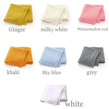 

Baby Knitted Blanket born Swaddle Wrap Blankets Super Soft Toddler Infant Bedding Quilt For Bed Sofa Basket Stroller Blanket