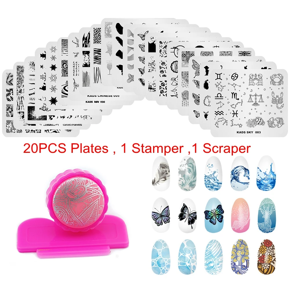 Stencil Leaf Stamp, Molde, chinês, novo, 20 pcs, 5pcs, 2021