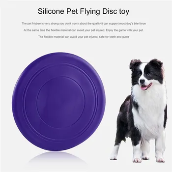 

Pets Dogs Silicone Outdoor Training Puppy Flying Discs Dog Fetch Toy Pet Dog Flying Disc Tooth Resistant Training Toy