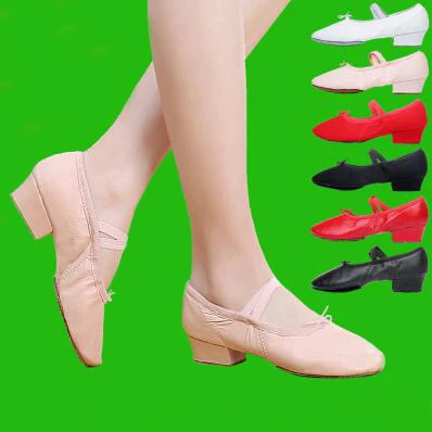 נשים נעלי ריקוד עור אמיתי רך סוליות בנות תרגיל יוגה ג אז בלט נעלי מורי נעלי חשפנית נעלי 42|Dnce shoes|  