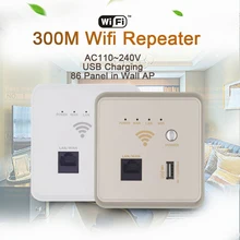 300 Мбит/с беспроводной AP Wi-Fi ретранслятор 86 панель в стене точка доступа USB2.0 беспроводной маршрутизатор SSID 2,4G 802.11n 10/100 м WAN LAN