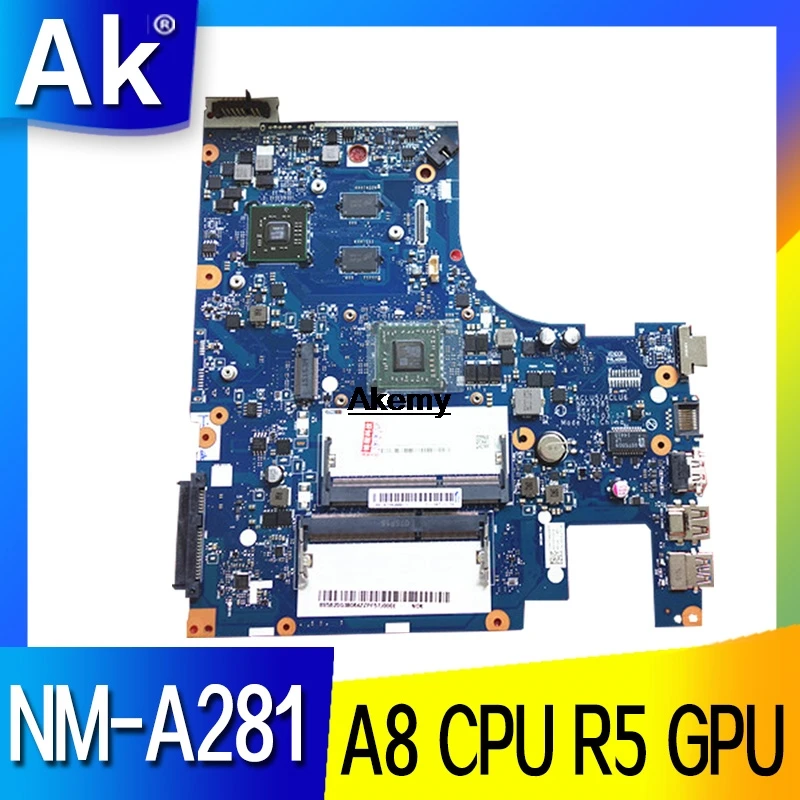 

NM-A281 mainboard for Lenovo G50-45 ACLU5/ACLU6 laptop PC motherboard for amd A8-6410 CPU + R5 GPU 2GB video card 100% test OK