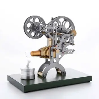 

Stirling Retro Projector Engine Stirling Engine Motor External Combustion Engine Science Educational Model Toy with Metal Base