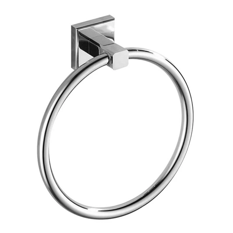 Stainless Steel Towel Shelf Wall-Mounted Bathroom Holder Adhesive Force Bathroom Ring Towel Shelf Bathroom Accessories 2020