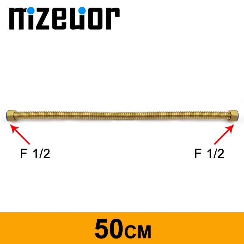 

Stainless Steel Basin&Toilet Hot & Cold Water Weaved 1/2" 3/8"Plumbing Hose,Bathroom Heater Connect Corrugated Gold Colour Pipe