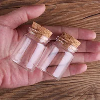 3pcs 30ml 37*50mm Candy bottles Glass Bottles with Cork Lids Spice Jars Pill Container Glass vessels Glass Jars Storage Jars 1