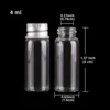 wholesale 100 pieces 4ml 16*40mm Glass Bottles with Aluminum Caps Mini Glass Bottles Tiny Jars Vials 2