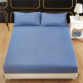 

11 Colored Mattress Protector Cover Solid Color Hypoallergenic Anti-mite Bed Sheet Mattress Pad Queen Size Cover 2M*2M Size