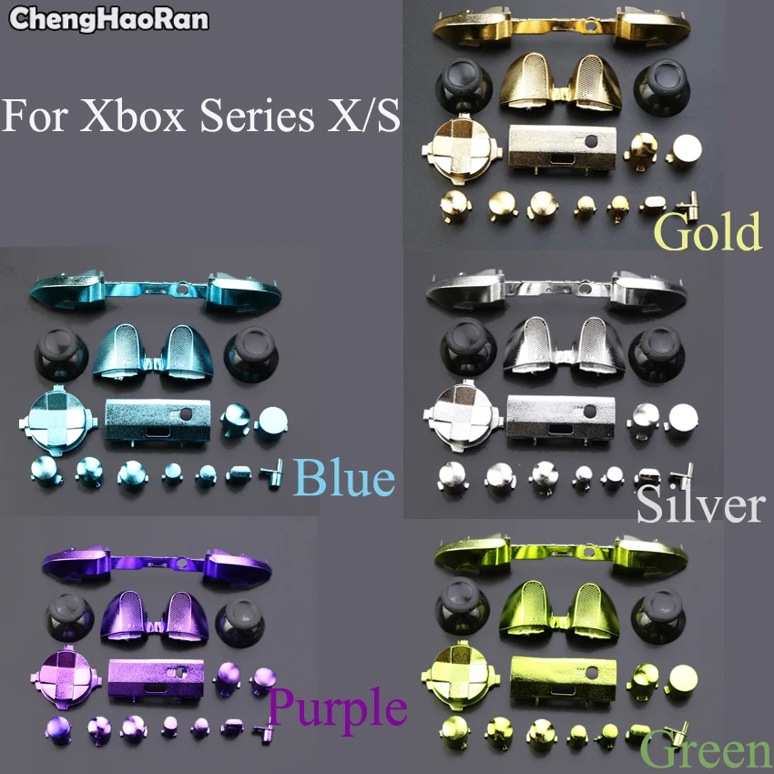 Chenghaoran 1Set Per Xbox Serie S/X Kit Pulsanti Completi Matte Abxy D-Pad Trigger Thumbstick Caps Parti Per Xbox Serie S/X 5 Colori