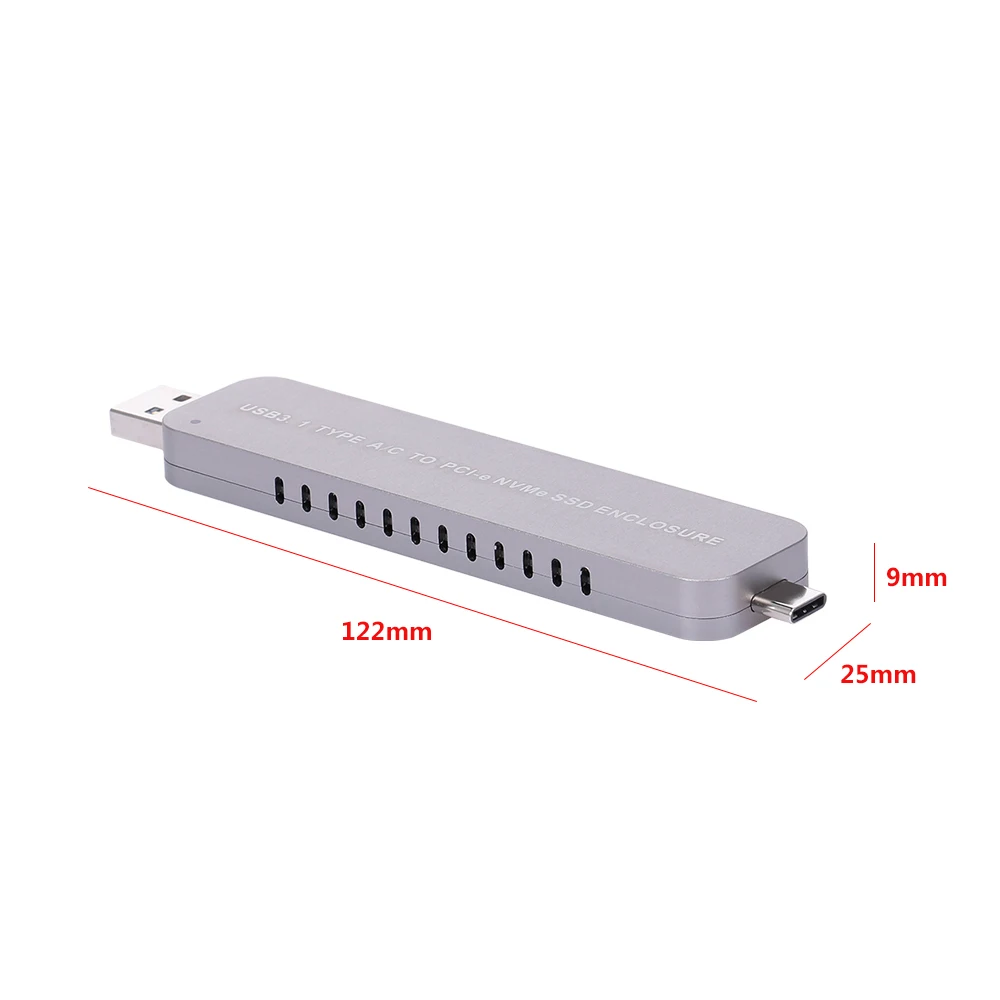 USB 3,1 тип A/C для PCI-e NVMe M.2 SSD корпус адаптер карта портативный жесткий диск Корпус Plug& Play