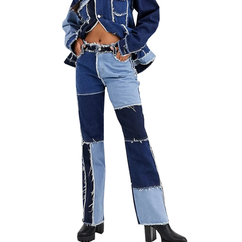 Patchwork Woman High Waist Vintage Flare Jeans Sexy Ladies Jeans Bell Bottom Jean Denim Pants Trousers Patchwork Woman High Waist Vintage Flare Jeans Sexy Ladies Jeans Bell Bottom Jean Denim Pants Trousers