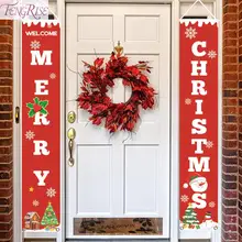 Рождественские украшения FENGRISE для дома, подвесные рождественские украшения для крыльца, рождественские украшения для двери,, рождественские подвесные украшения