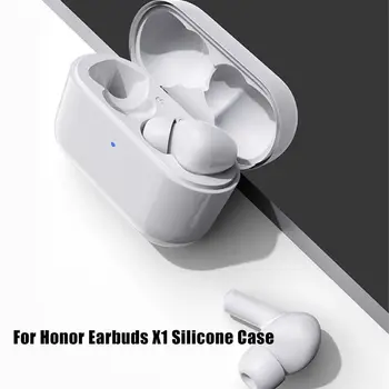 

1 PC Dust-proof Protective Cover Soft Silicone Case with Carabiner for Honor Earbuds X1 TWS Wireless Earphone