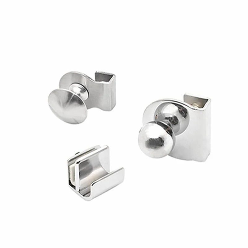 Glass Door Drawer Pull Knob No Drilling Steel Furniture Hardware