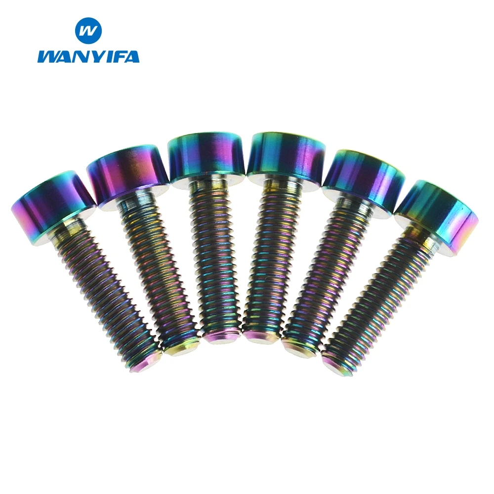 Болты для велосипеда с шестигранной головкой waniifa Ti из титана M5 x18mm 5 шт./лот