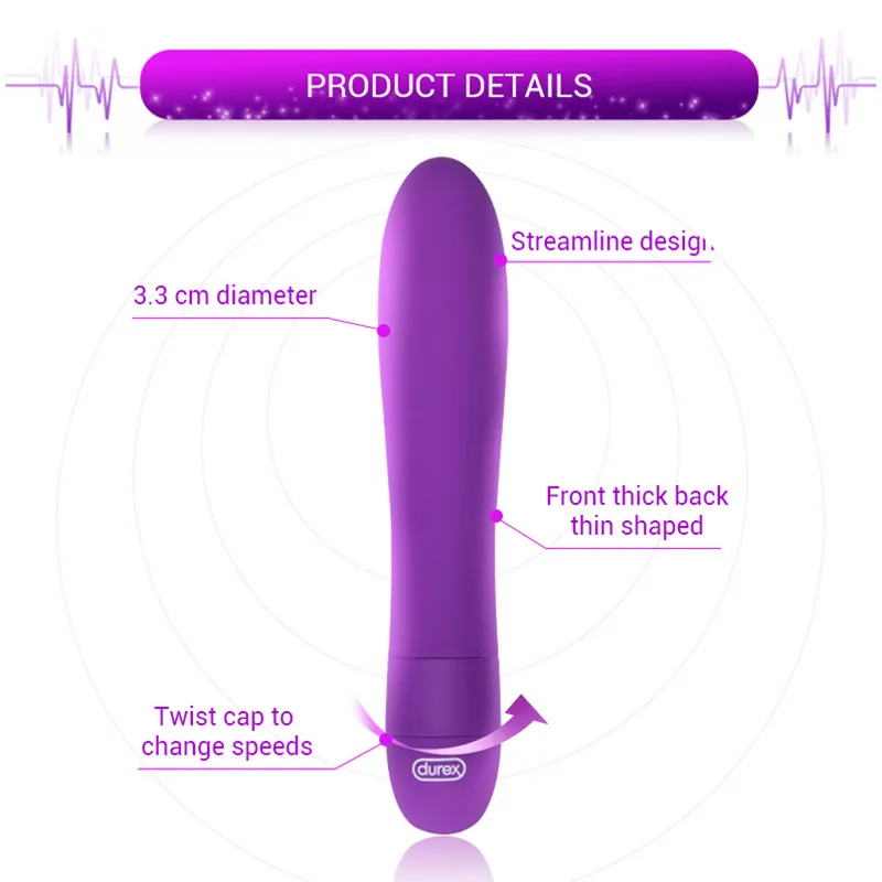 Durex взрослая 18+ электронная игрушка мощная G-spot пуля/большая AV палка силиконовые женские секс-игрушки для женщин Водонепроницаемая игра для домашних животных