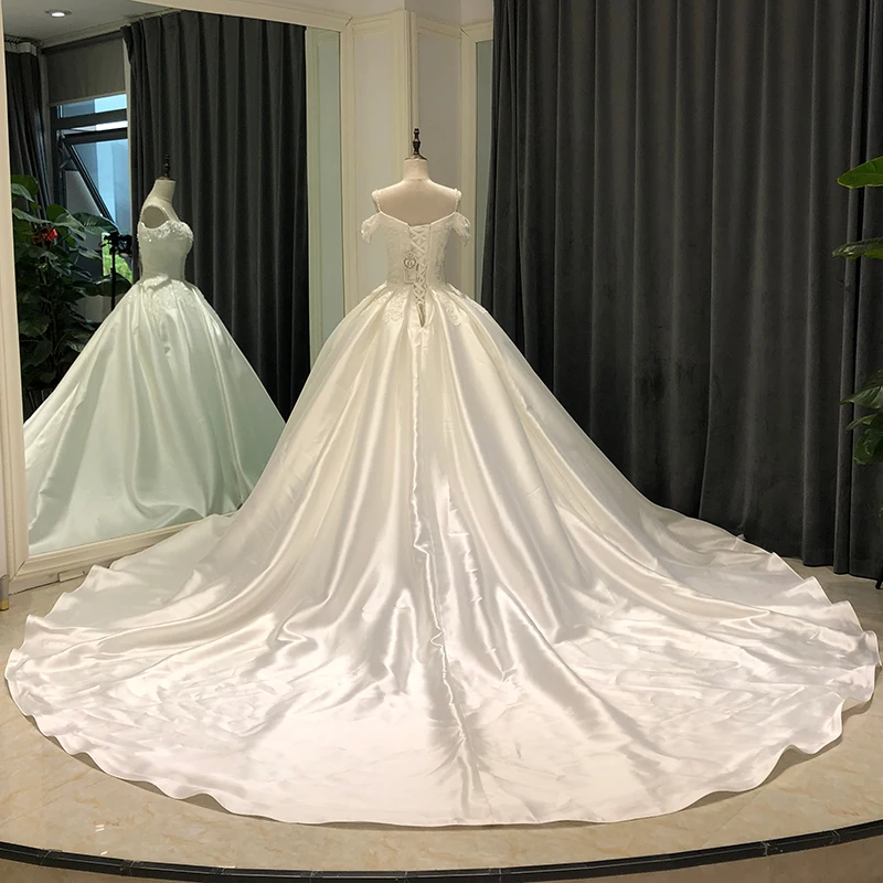 SL-6837 Customized wedding gowns plus size bride dress robe