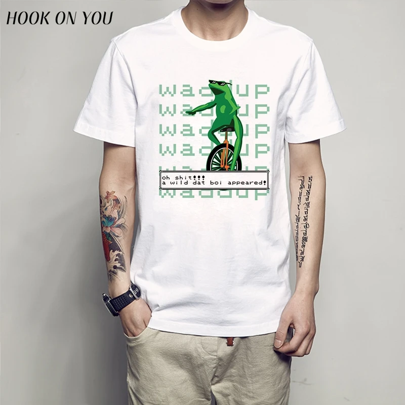Dank Memes t shirt 2017 It Tee shirts Pepe Custom Short Sleeve Boyfriend's Male Coole Tee Shirts Plus Size XXXL free shipping