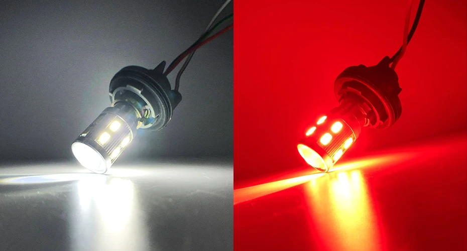 2 шт. 1156 1157 5630 Led 13 SMD p21w bay15d ba15s P21 автоматический стоп-сигнал заднего поворота сигнального фонаря с can-bus Белый Красный Янтарный