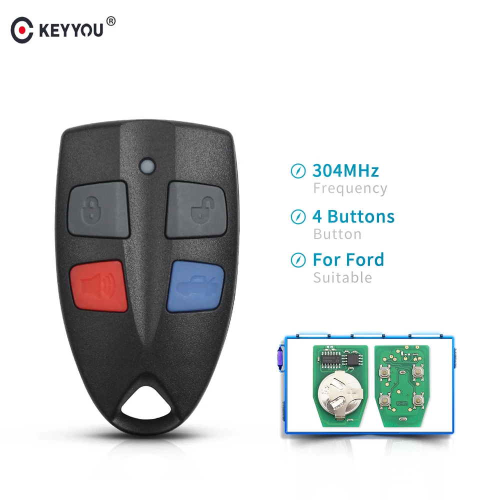 KEYYOU 4 кнопки автомобиля дистанционного управления брелок 304 МГц для Ford AU Falcon FPV XR6 XR8 2& 3 серии 1999 2000 2001 2002
