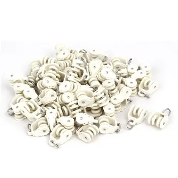 

uxcell 11.8mm Dia Wheel Plastic Curtain Track Rail Sliding Rollers Beige 80pcs