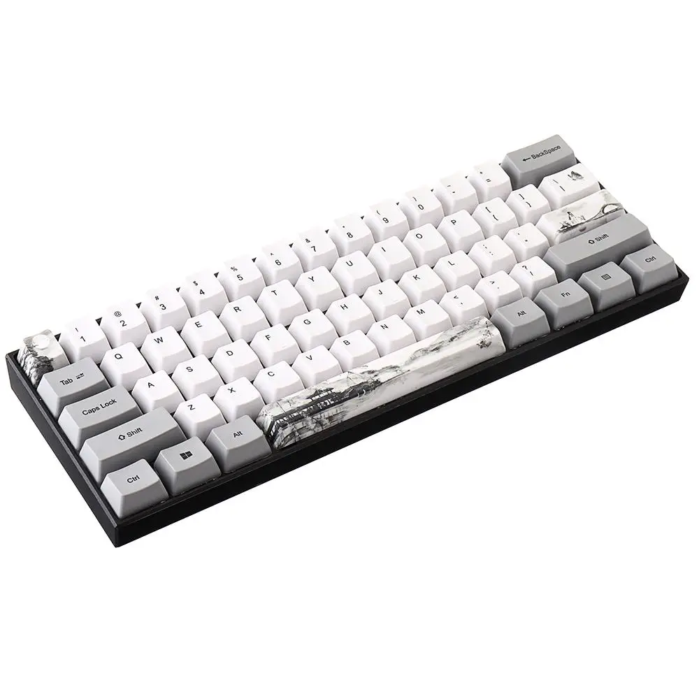 Chinese Lnk Painting Keycap Set PBT Sublimation OEM Profile Keycap For GK61 GK64 Mechanical Gaming