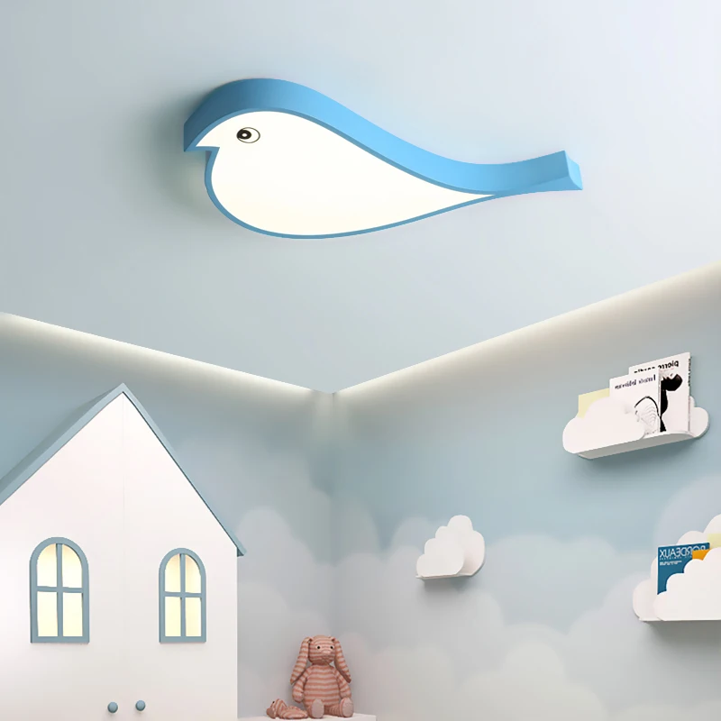 

Blue White Bird LED Ceiling lights for Living room Bedroom Lustre Avize Cartoon LED Ceiling lamp for kids boys girls room