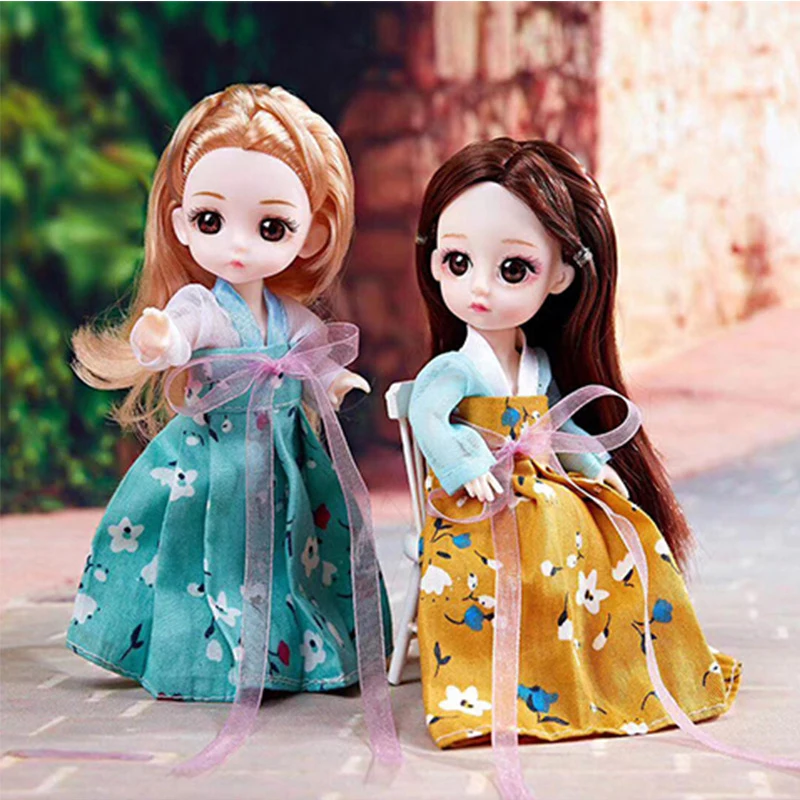 1 шт. 16 см BJD кукла принцессы с китайским костюмом ханьфу старинное ретро платье