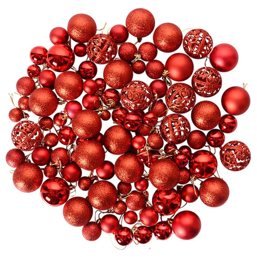 

100Pcs 3-6CM Christmas Balls Hanging Pendants for Xmas Tree Decoration