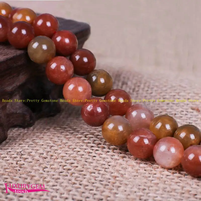 

6mm 8mm 10mm Smooth Round Shape Natural Color Stone DIY Loose Beads Jewelry Making wj454