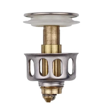 

1PC Universal Wash Basin Bounce Drain Filter 2 in 1 Shower Floor Sink Drain Vanity Stopper Bathtub Bathroom Accessories