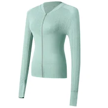 Женские куртки для тренировок с длинным рукавом, обтягивающие эластичные женские спортивные пальто для йоги, зимняя Новинка для девочек, спортивная одежда для тренажерного зала, фитнеса