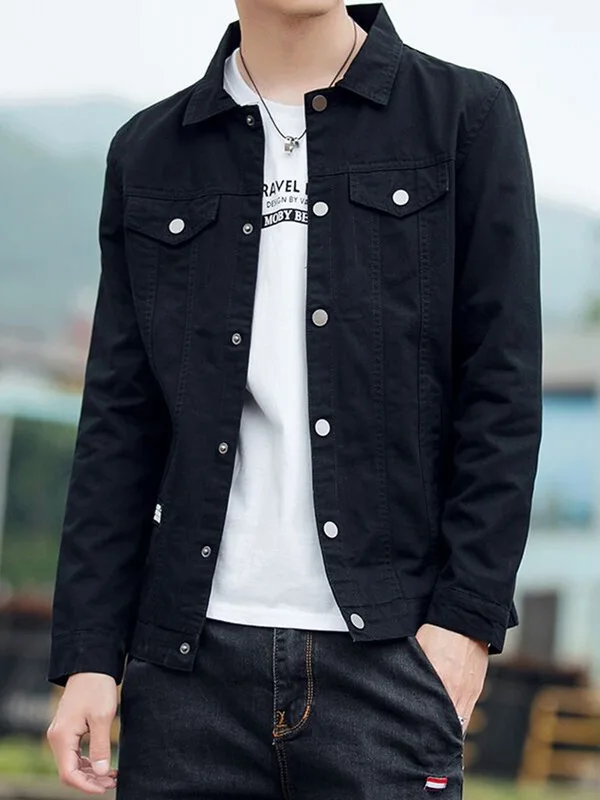 

Jeans Coat Men's Korean-style Trend Slim Fit Handsome Versatile Students MEN'S Jacket Spring And Autumn Youth Clothes Gown