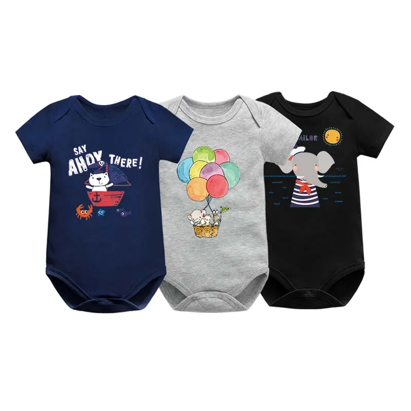 Newborn Baby Clothing 2019 New Fashion Baby Boys Girls Clothes 100% Cotton Baby Bodysuit Short Sleeve Infant Jumpsuit