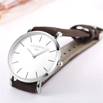 

2020 New Ultra Thin Chronos Top Brand Ladies Watch Simple Quartz Wristwatch Leather Strap Women's Clock WomenWatch horloge dames