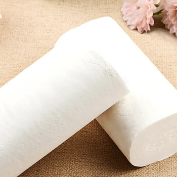 

12 Rolls Toilet Paper Household Paper Soft Toilet Tissue Paper Practical Tissue Paper White Roll Paper Toilet Paper for Home